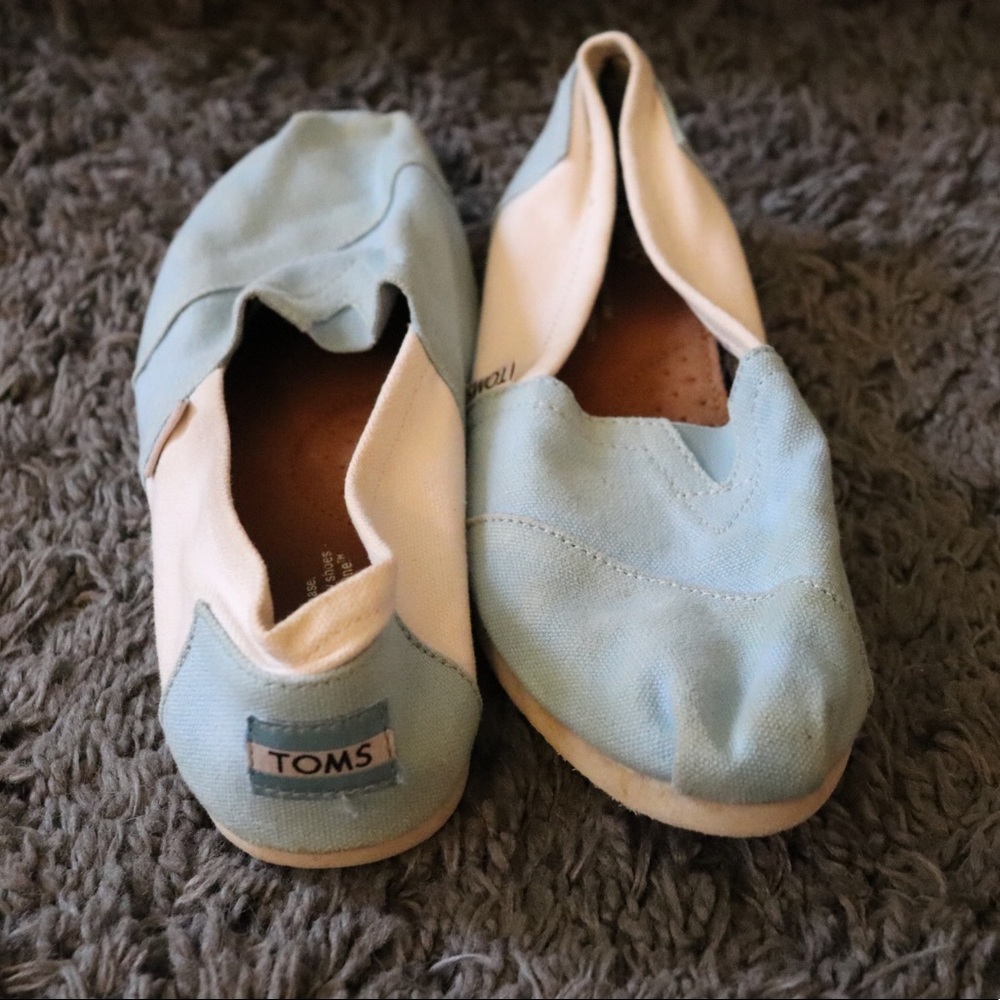 Baby blue/white Toms